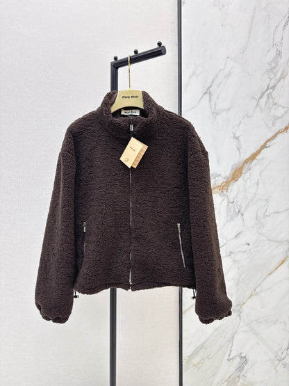 MiuMiu/26 Fall-Winter Latest Eco-Friendly Faux Shearling Jacket
