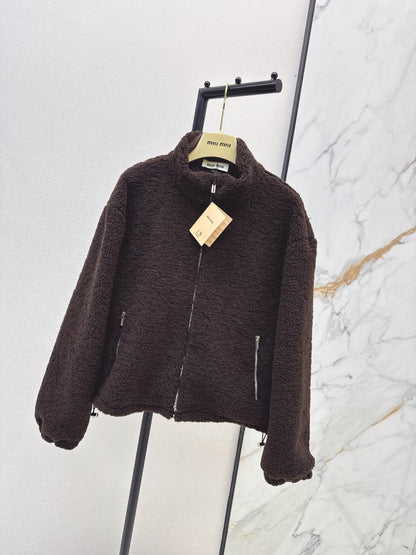 MiuMiu/26 Fall-Winter Latest Eco-Friendly Faux Shearling Jacket