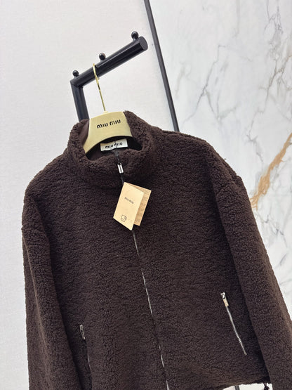 MiuMiu/26 Fall-Winter Latest Eco-Friendly Faux Shearling Jacket