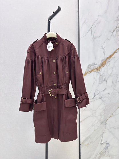 Chloe/26 Fall/Winter Latest Stand-Collar Trench Dress