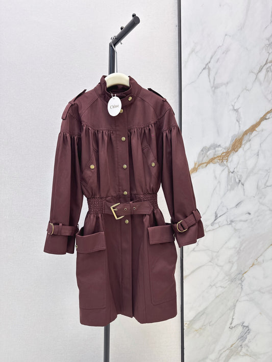 Chloe/26 Fall/Winter Latest Stand-Collar Trench Dress