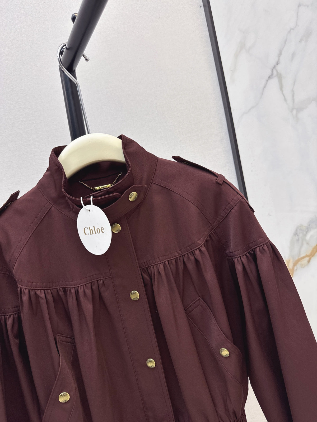 Chloe/26 Fall/Winter Latest Stand-Collar Trench Dress