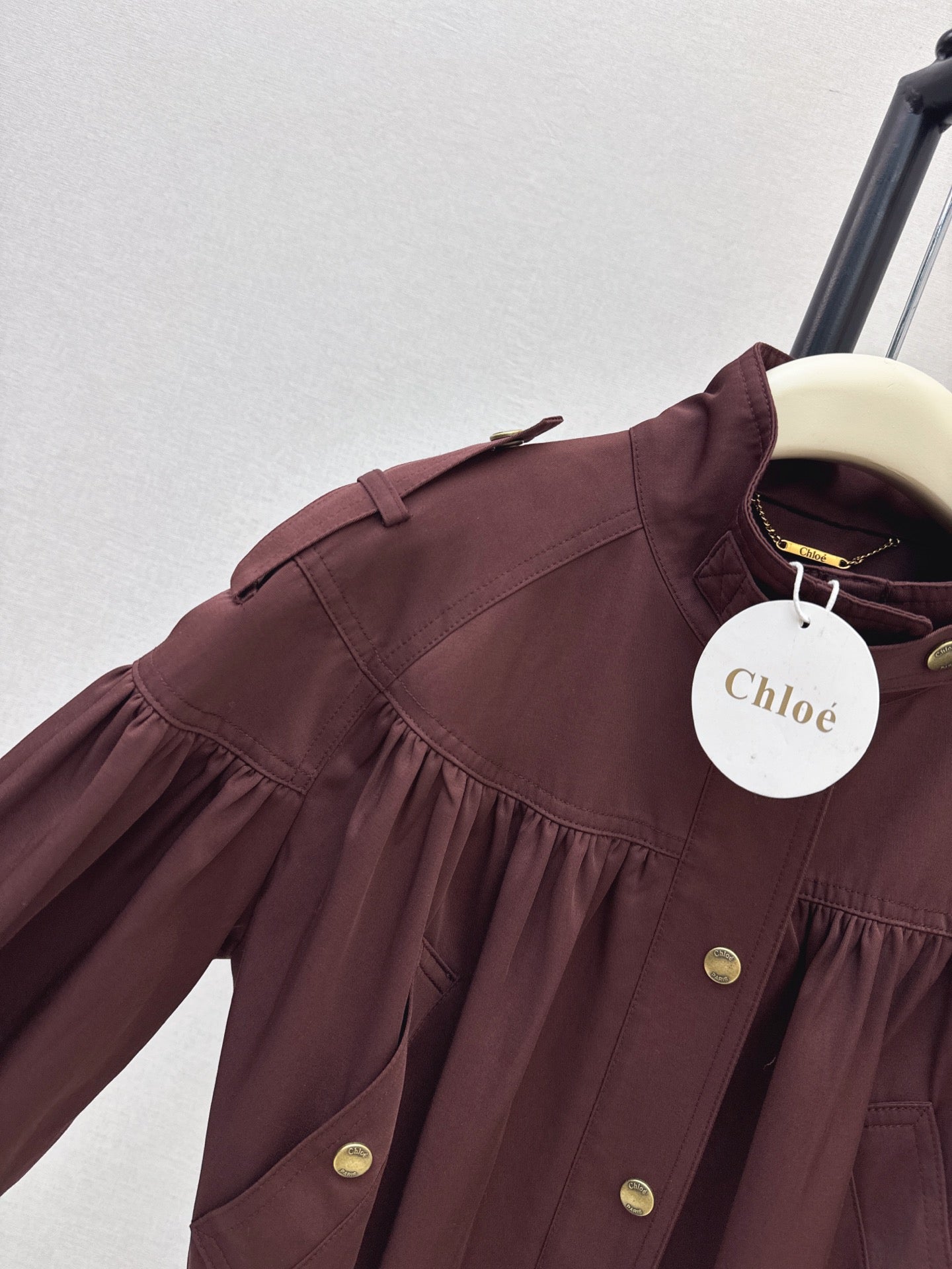 Chloe/26 Fall/Winter Latest Stand-Collar Trench Dress