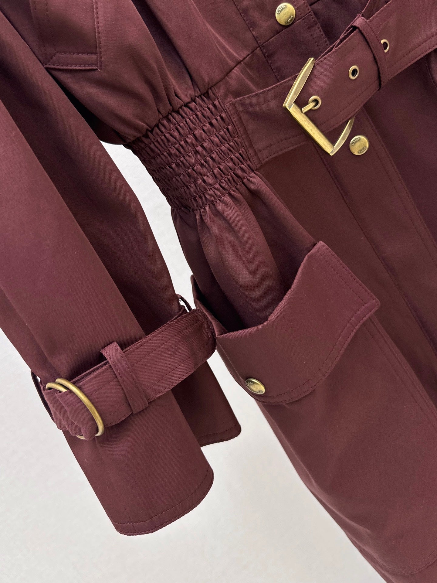 Chloe/26 Fall/Winter Latest Stand-Collar Trench Dress