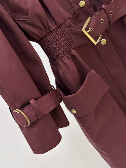 Chloe/26 Fall/Winter Latest Stand-Collar Trench Dress