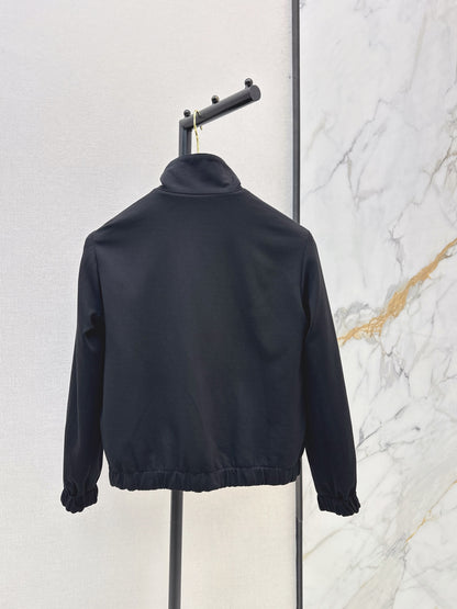 Loro Piana/26 Fall/Winter Latest Tweed Gray Flight Jacket Outerwear