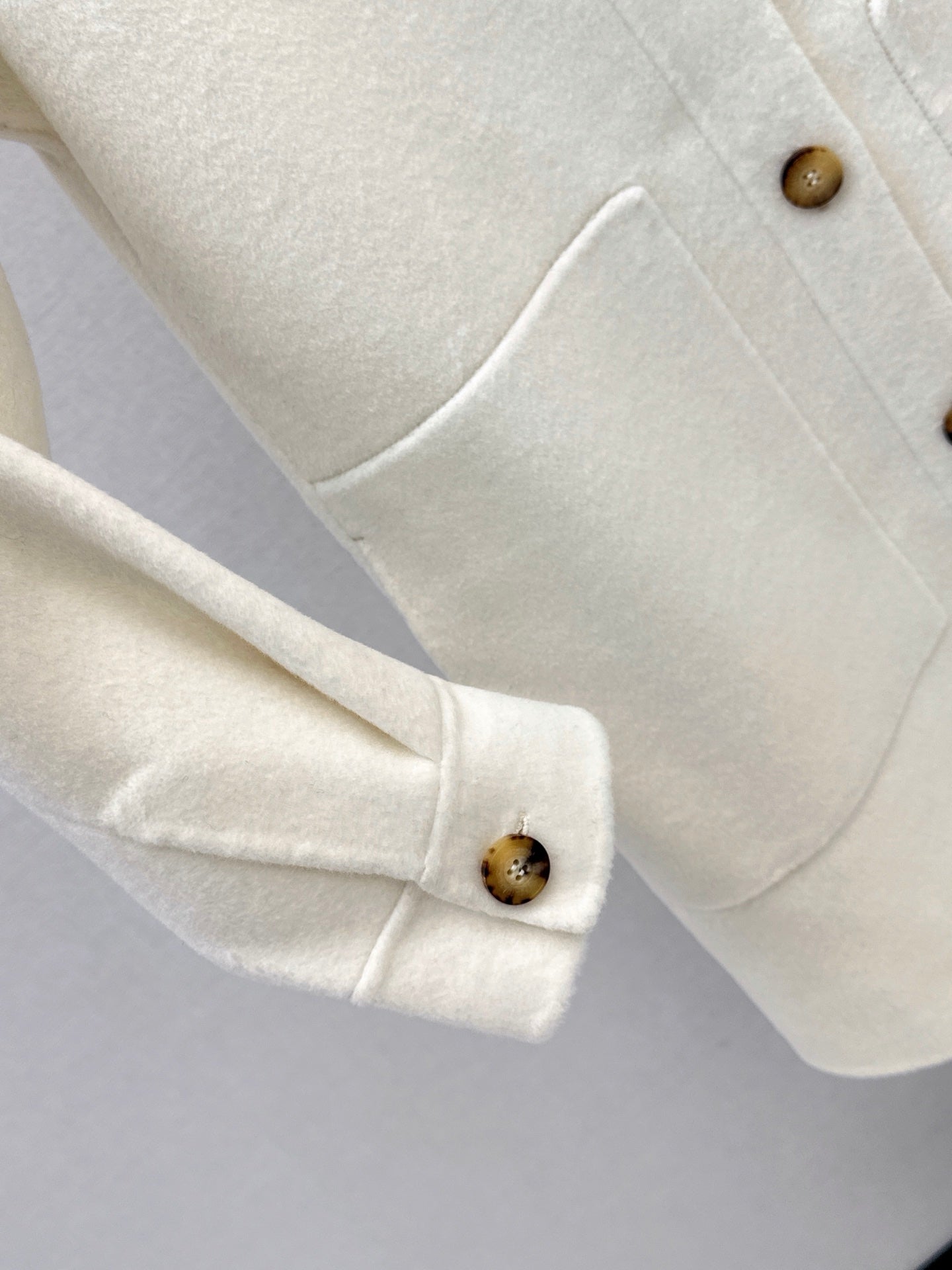 Hermes/26 Fall/Winter Latest Mid-Length Shirt-Style Double-Faced Wool Coat