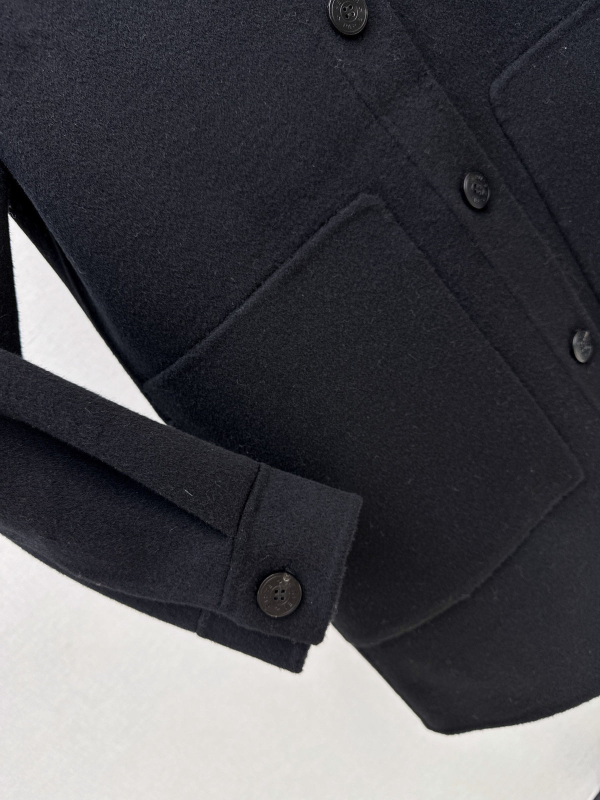 Hermes/26 Fall/Winter Latest Mid-Length Shirt-Style Double-Faced Wool Coat