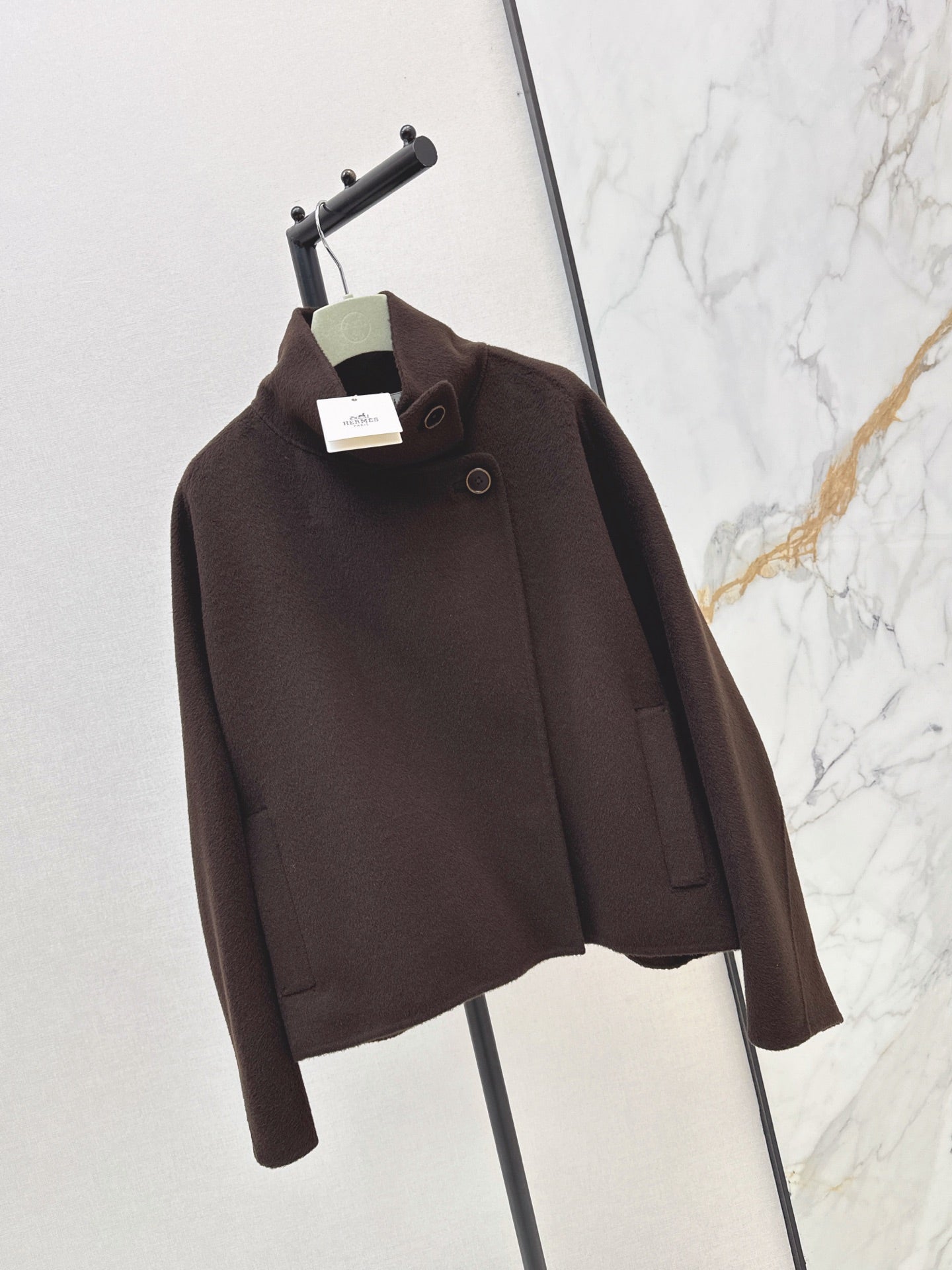 Hermès / 26 Fall-Winter Latest Loose Double-Faced Wool Coat