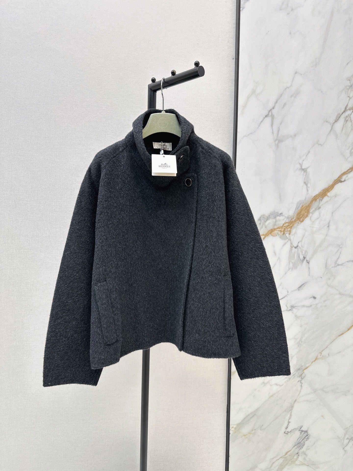 Hermès / 26 Fall-Winter Latest Loose Double-Faced Wool Coat