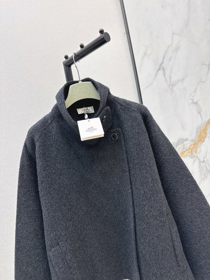 Hermès / 26 Fall-Winter Latest Loose Double-Faced Wool Coat