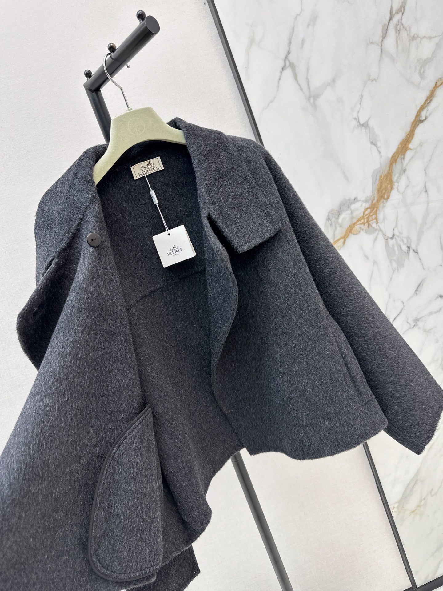 Hermès / 26 Fall-Winter Latest Loose Double-Faced Wool Coat