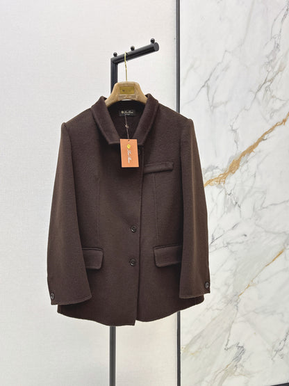 Loro Piana/26 Fall & Winter Latest Double-Faced Wool Coat with Lapel