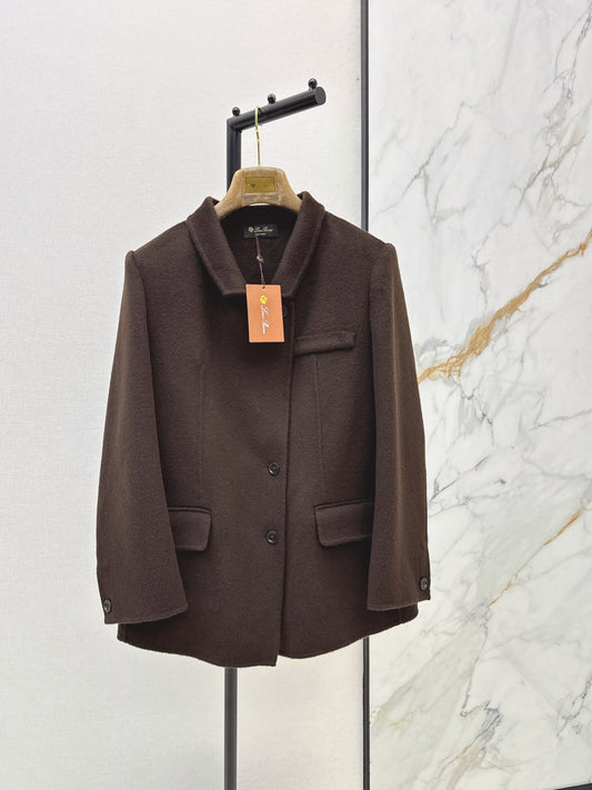 Loro Piana/26 Fall & Winter Latest Double-Faced Wool Coat with Lapel