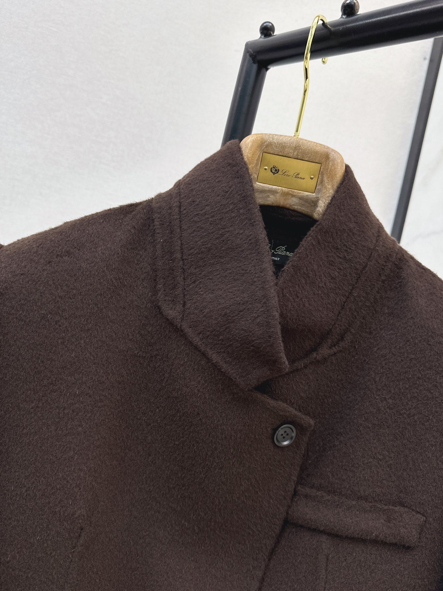 Loro Piana/26 Fall & Winter Latest Double-Faced Wool Coat with Lapel