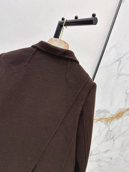 Loro Piana/26 Fall & Winter Latest Double-Faced Wool Coat with Lapel
