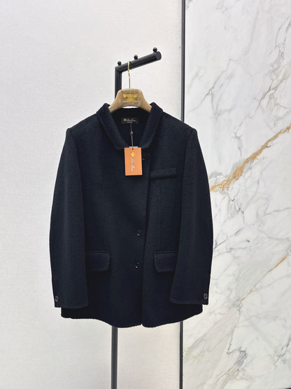 Loro Piana/26 Fall & Winter Latest Double-Faced Wool Coat with Lapel