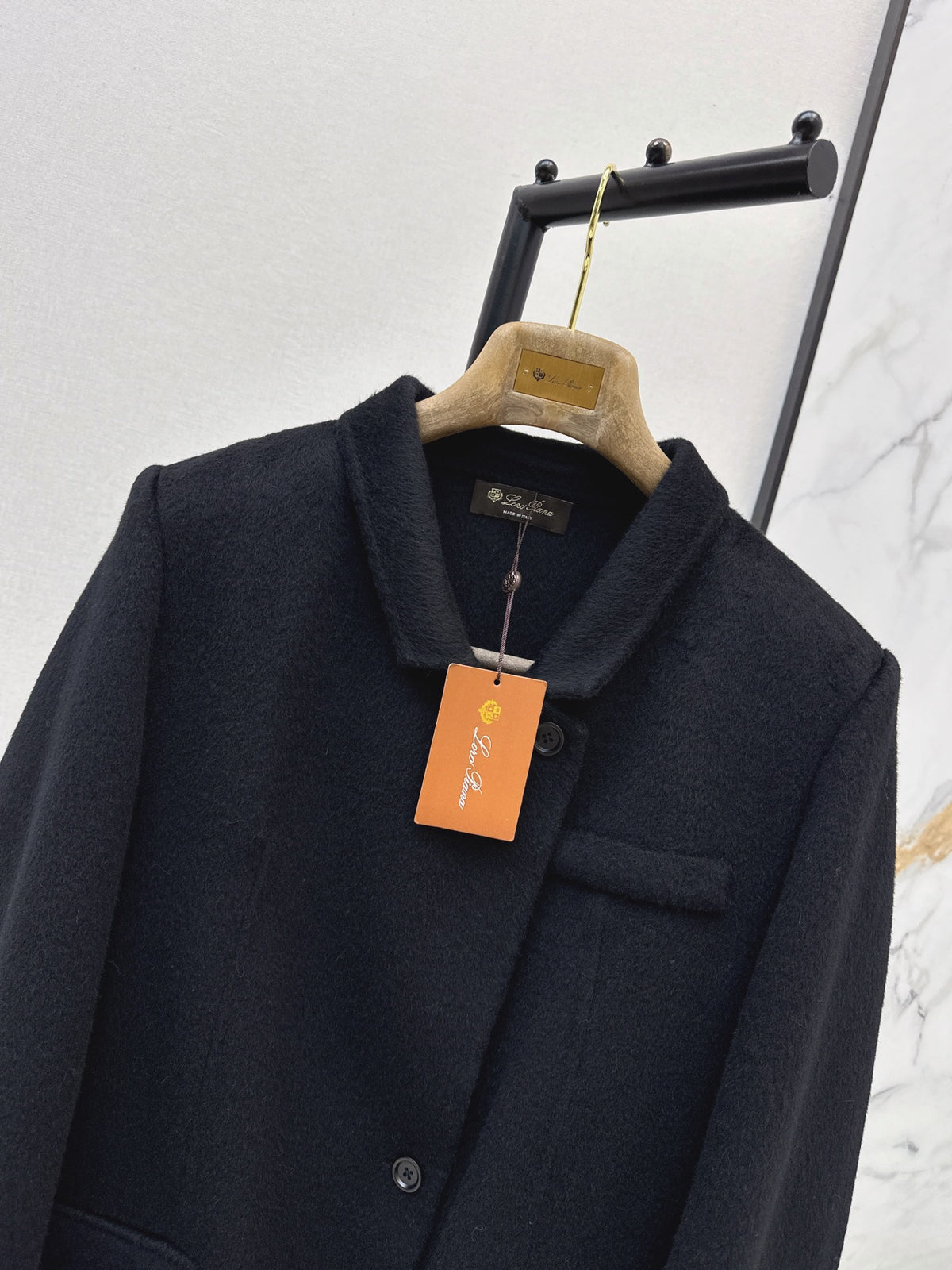 Loro Piana/26 Fall & Winter Latest Double-Faced Wool Coat with Lapel