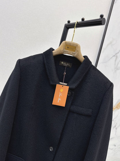Loro Piana/26 Fall & Winter Latest Double-Faced Wool Coat with Lapel