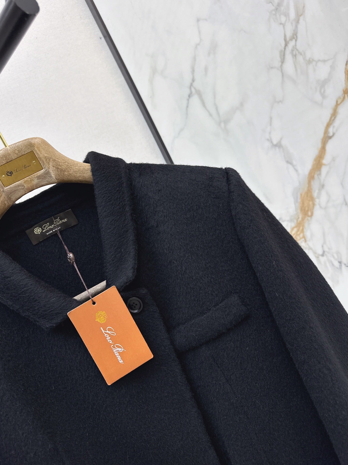 Loro Piana/26 Fall & Winter Latest Double-Faced Wool Coat with Lapel