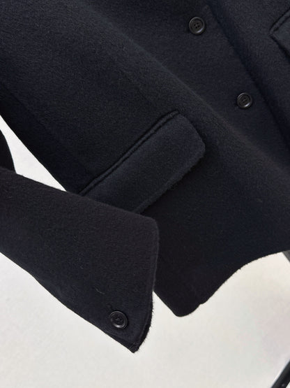 Loro Piana/26 Fall & Winter Latest Double-Faced Wool Coat with Lapel