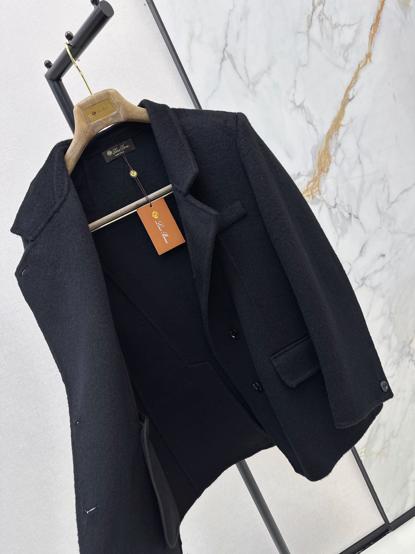 Loro Piana/26 Fall & Winter Latest Double-Faced Wool Coat with Lapel