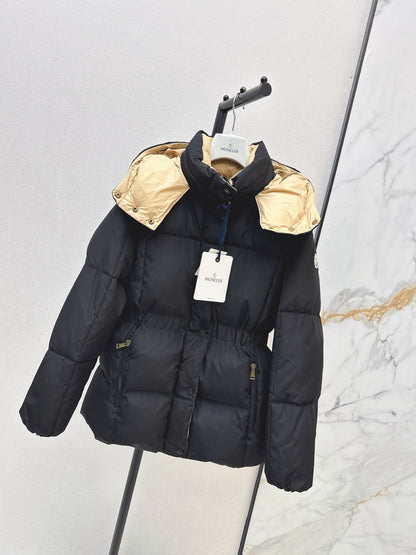 MONCLER/26 Fall-Winter Latest Hooded Waist-Cinched Down Jacket