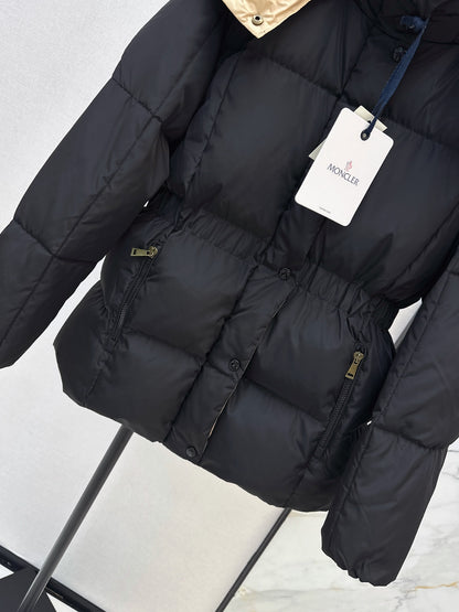 MONCLER/26 Fall-Winter Latest Hooded Waist-Cinched Down Jacket