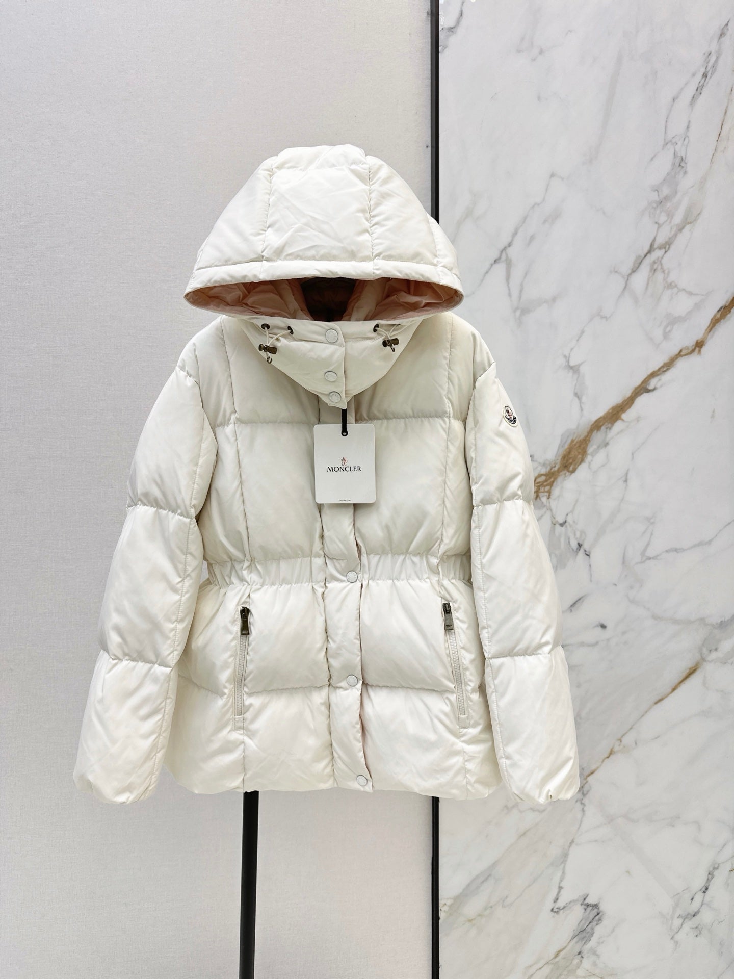 MONCLER/26 Fall-Winter Latest Hooded Waist-Cinched Down Jacket