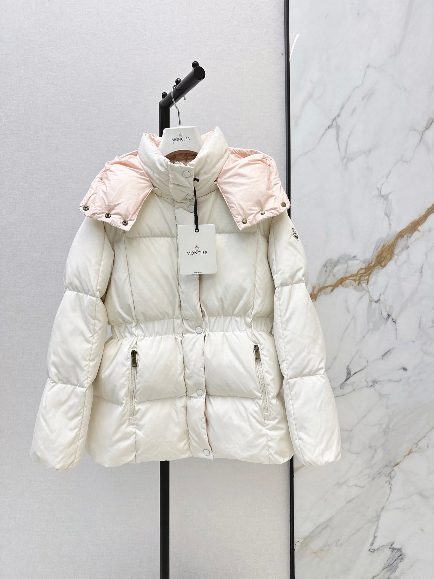 MONCLER/26 Fall-Winter Latest Hooded Waist-Cinched Down Jacket