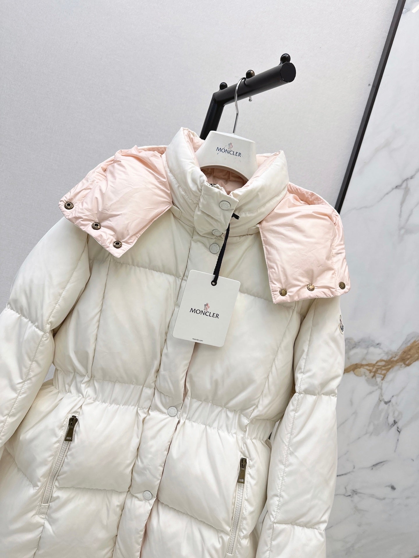 MONCLER/26 Fall-Winter Latest Hooded Waist-Cinched Down Jacket