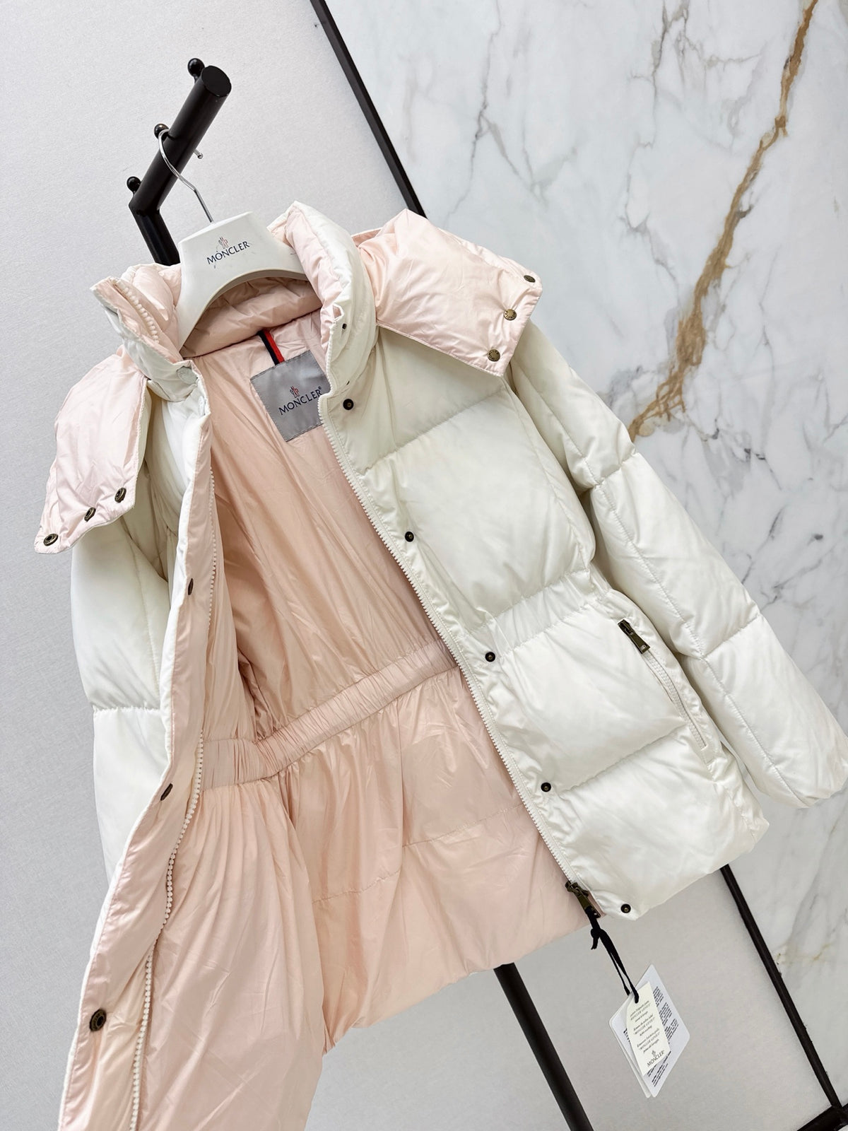 MONCLER/26 Fall-Winter Latest Hooded Waist-Cinched Down Jacket