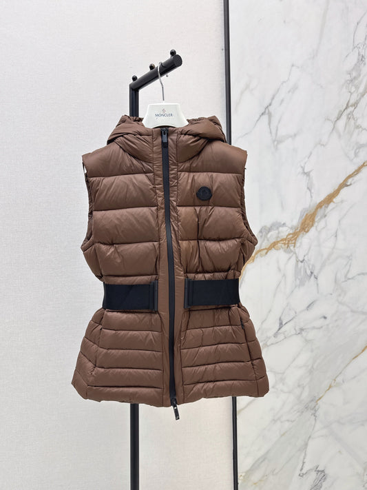 MONCLER/26 Fall Winter Latest Hooded Waist-Cinching Down Vest
