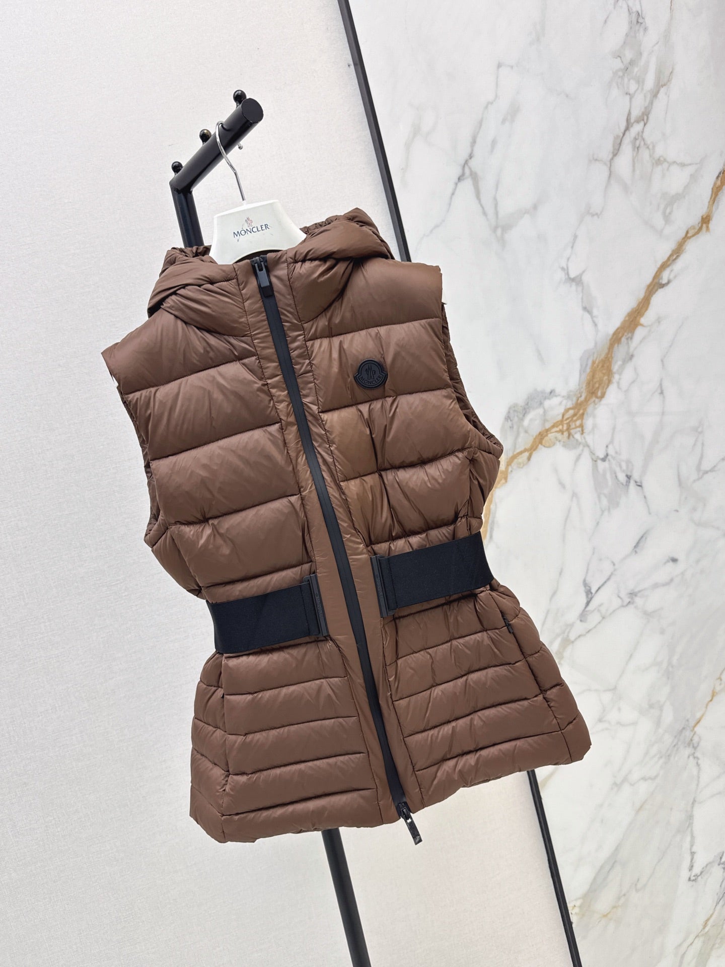 MONCLER/26 Fall Winter Latest Hooded Waist-Cinching Down Vest
