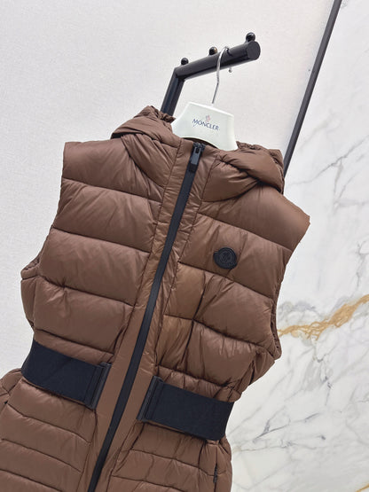MONCLER/26 Fall Winter Latest Hooded Waist-Cinching Down Vest