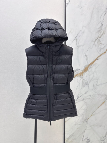 MONCLER/26 Fall Winter Latest Hooded Waist-Cinching Down Vest