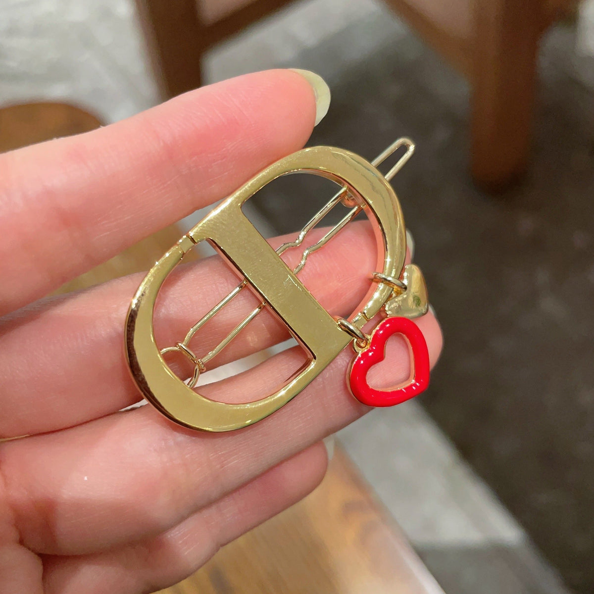 26 New Letter Heart Retro Hair Clip