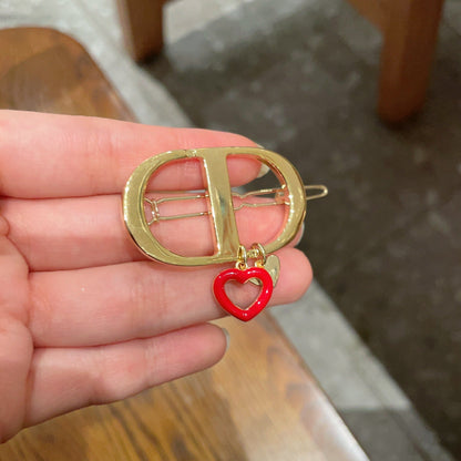 26 New Letter Heart Retro Hair Clip