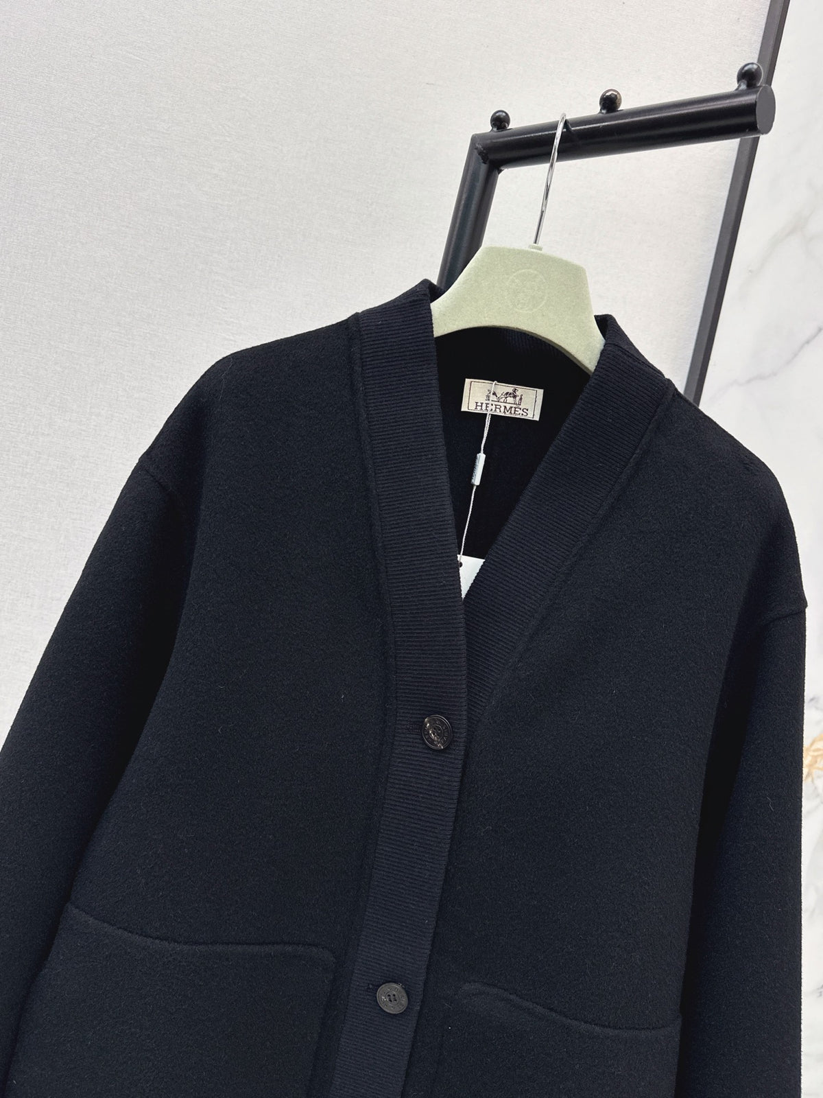 26 Fall/Winter Latest Minimalist V-Neck Double-Faced Wool Coat