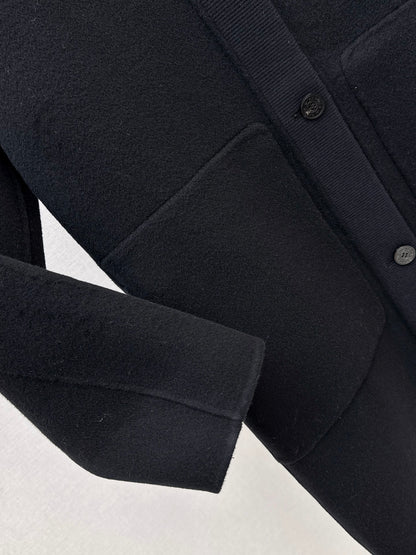 26 Fall/Winter Latest Minimalist V-Neck Double-Faced Wool Coat