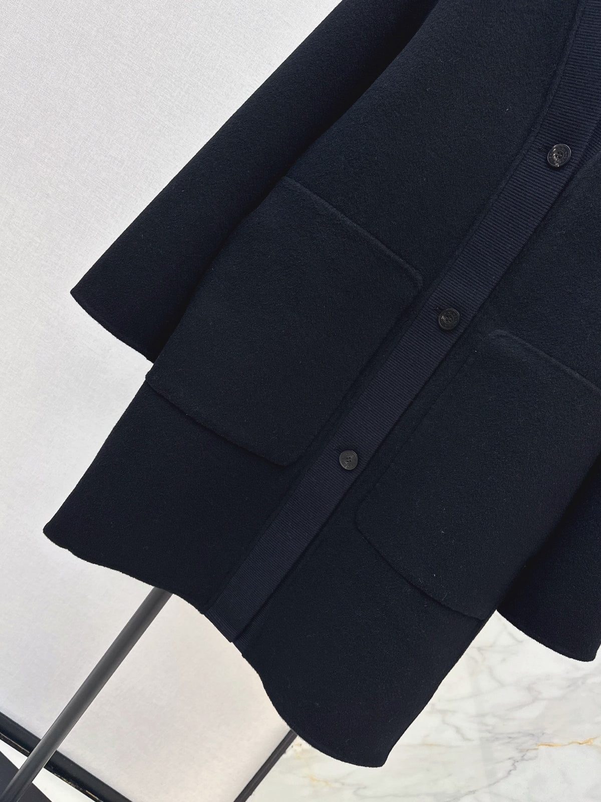 26 Fall/Winter Latest Minimalist V-Neck Double-Faced Wool Coat
