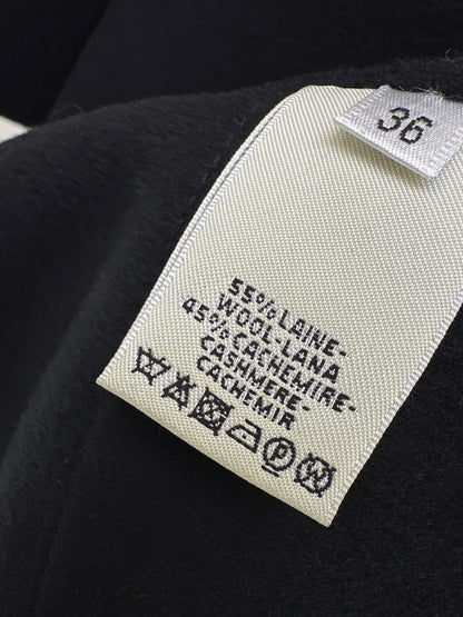 26 Fall/Winter Latest Minimalist V-Neck Double-Faced Wool Coat
