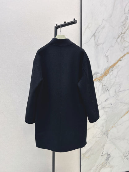 26 Fall/Winter Latest Minimalist V-Neck Double-Faced Wool Coat