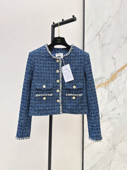 26 Fall/Winter Latest Little Chanel-Style Woven Tweed Coat