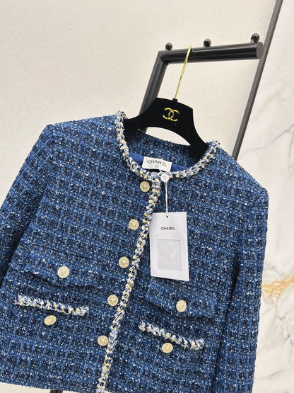 26 Fall/Winter Latest Little Chanel-Style Woven Tweed Coat