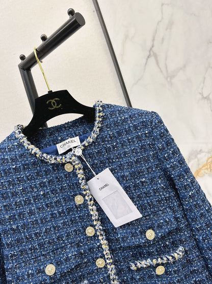 26 Fall/Winter Latest Little Chanel-Style Woven Tweed Coat