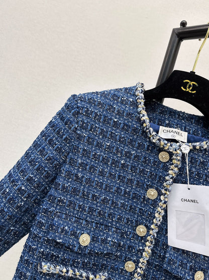 26 Fall/Winter Latest Little Chanel-Style Woven Tweed Coat