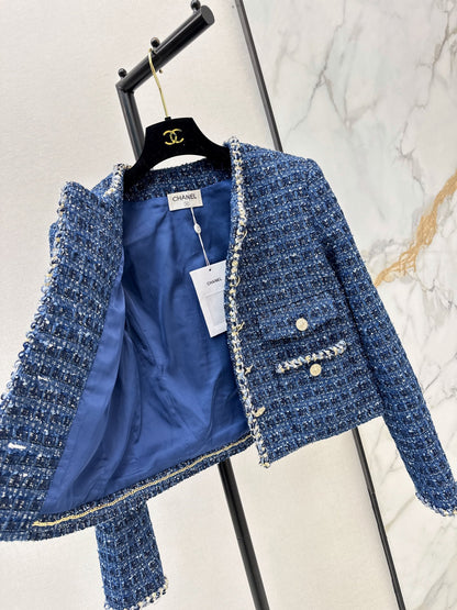 26 Fall/Winter Latest Little Chanel-Style Woven Tweed Coat