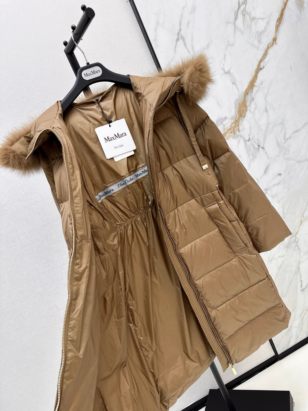 26 Fall/Winter Latest Hooded Mid-Length Down Jacket with Fur Collar