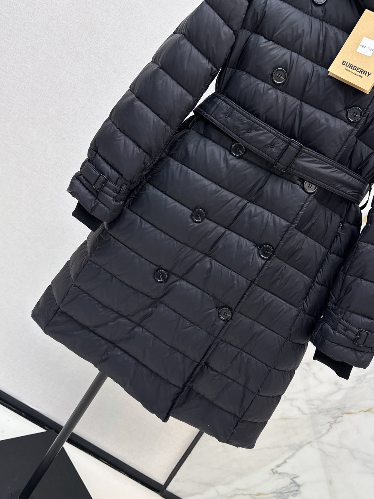 26 Fall/Winter New Classic Double-Breasted Hooded Long Down Coat
